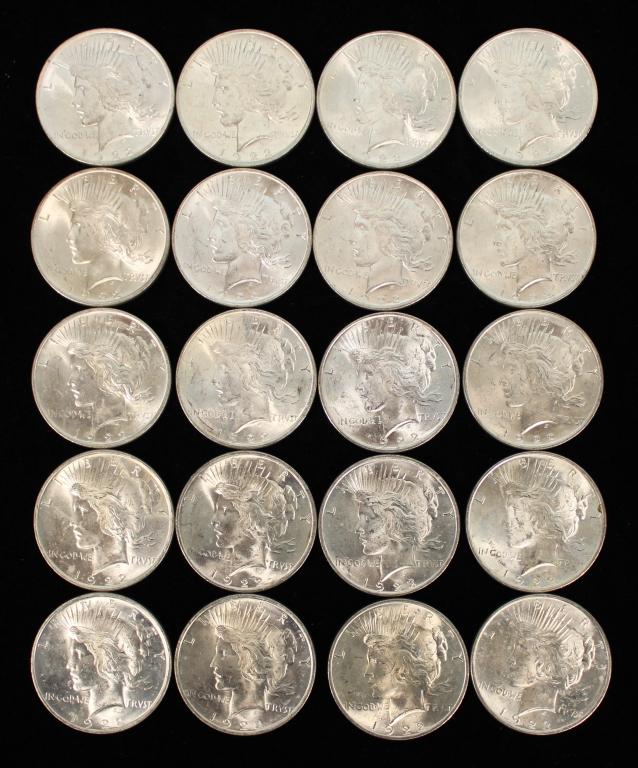 (20) 1922 Silver Peace Dollars (1 of 3)