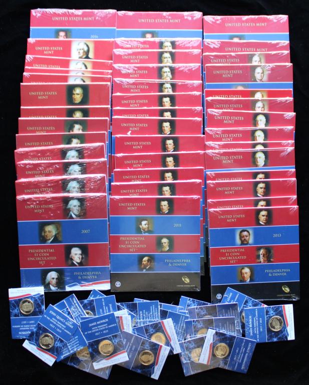 Large Lot US Mint $1 Presidential Coin Sets (1 of 4)