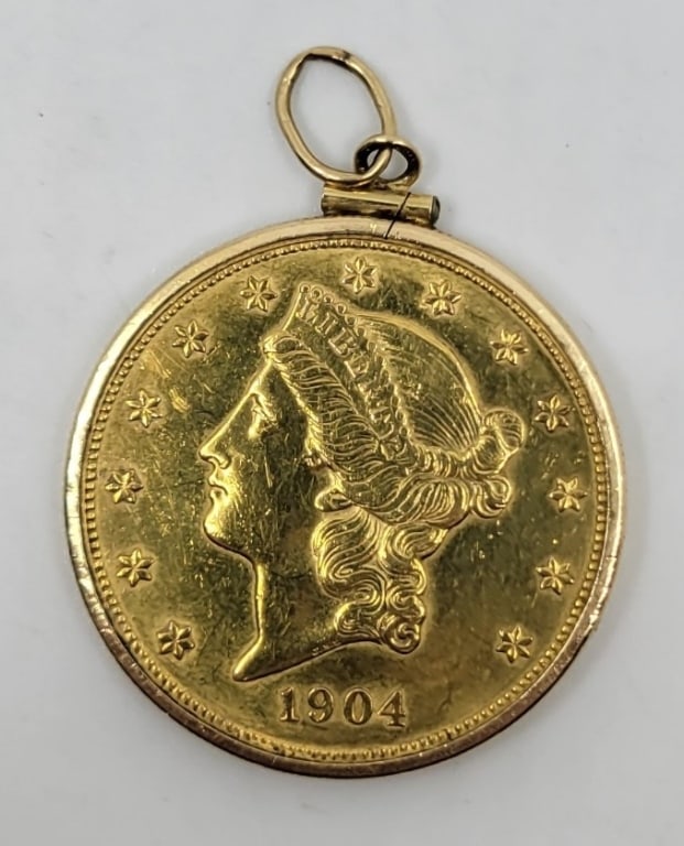 1904 $20 Gold Double Eagle Coin (1 of 7)