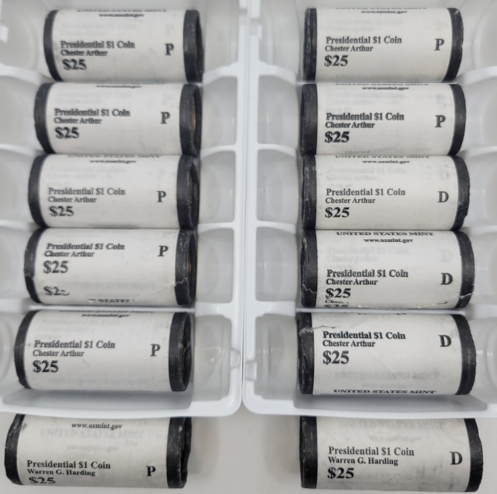 (12) Mint Rolls US Presidential Dollars Coins Unc (1 of 2)