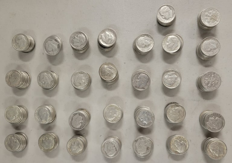 (290) Roosevelt Silver Dimes (1 of 2)