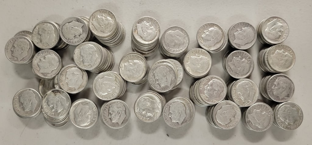 (290) Roosevelt Silver Dimes (1 of 2)