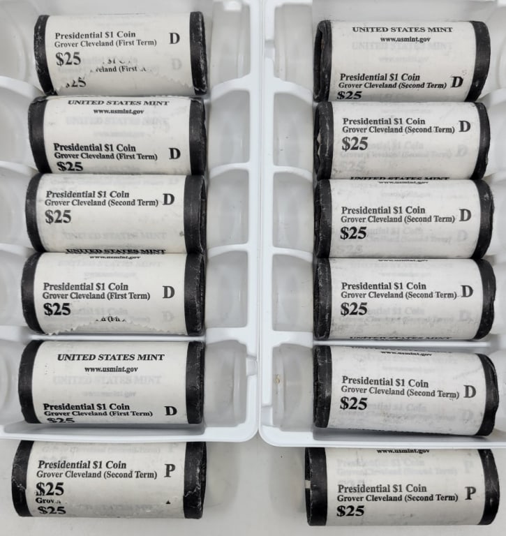 (12) Mint Rolls US Presidential Dollars Coins Unc (1 of 2)