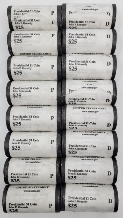(12) Mint Rolls US Presidential Dollars Coins Unc (1 of 2)