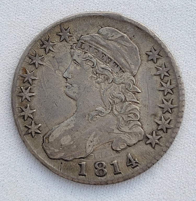 1814- 50c. Capped Bust  Half Dollar (1 of 5)
