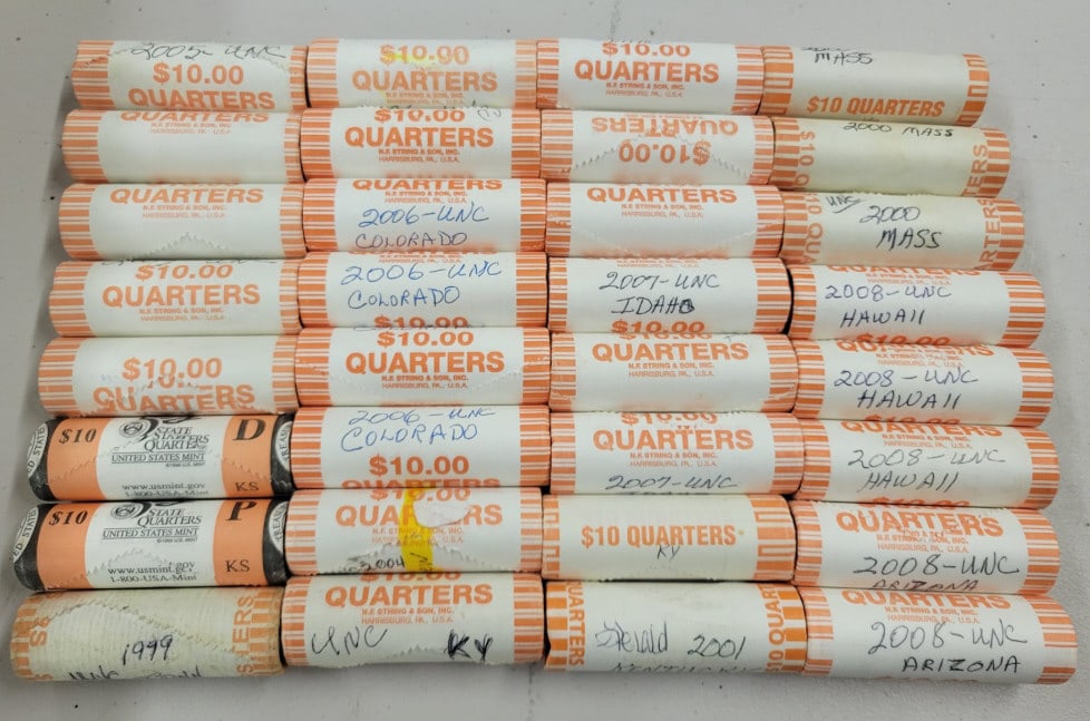 (32) Unc. Rolls State Quarters (1 of 2)