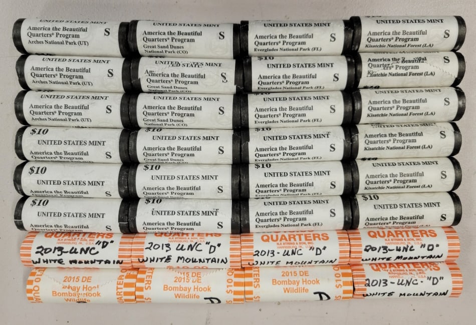 Unc America The Beautiful Quarters $320 Face (1 of 2)