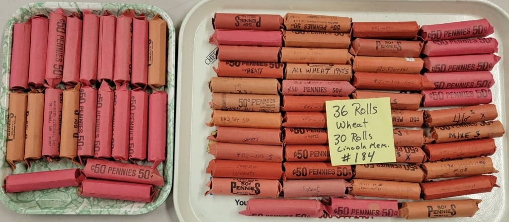 36-Rolls Wheat Pennies 30-Rolls Lincoln Memorial (1 of 3)