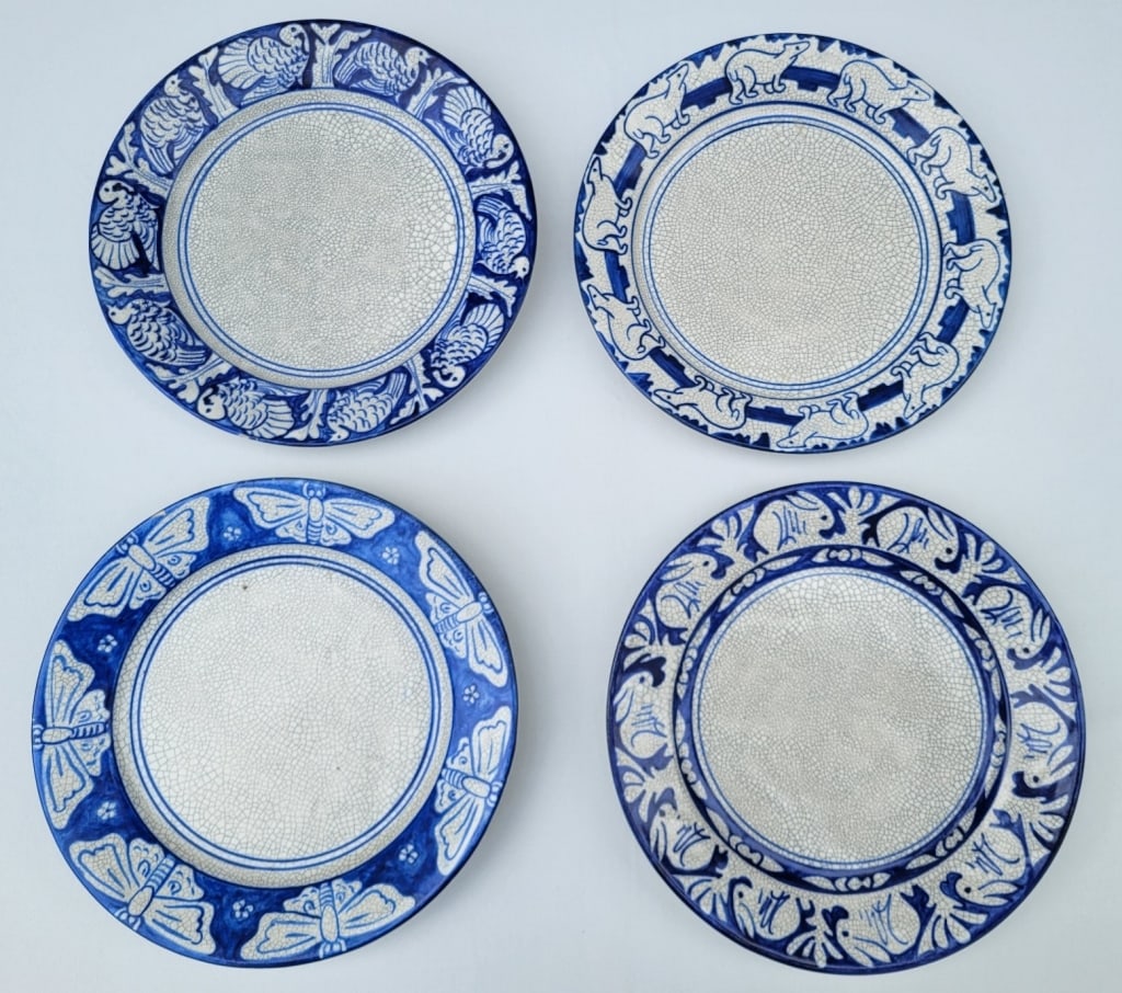 Four Dedham Pottery 9.25" Plates (1 of 5)