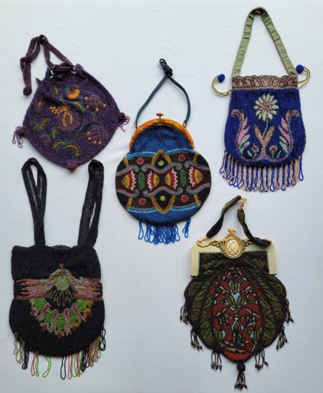 Grouping of Antique Vintage Beaded Bags (1 of 2)