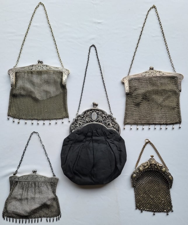 Antique Silver Meshed Bags (1 of 5)