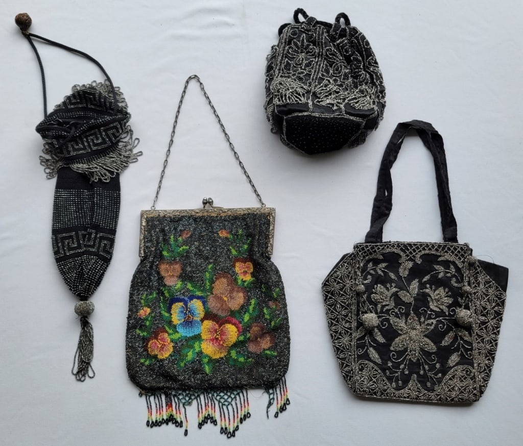 Four Antique Beaded Bags (1 of 2)