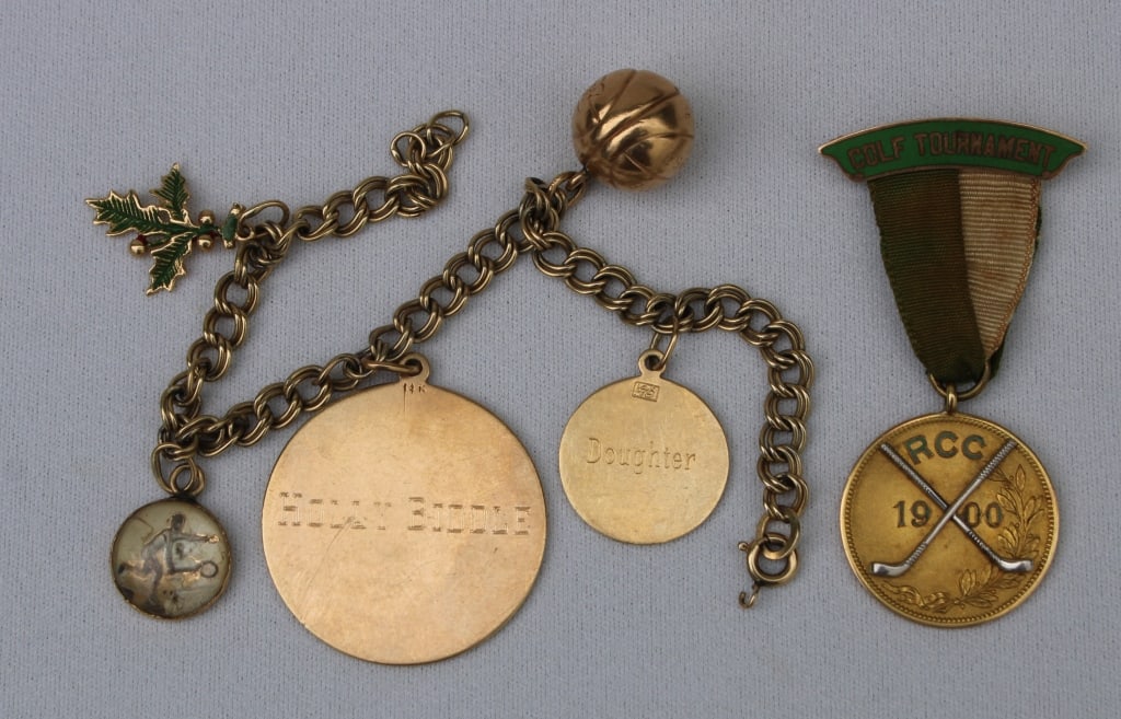 14K Gold Golf Medal 5 14K Gold Charms (1 of 3)