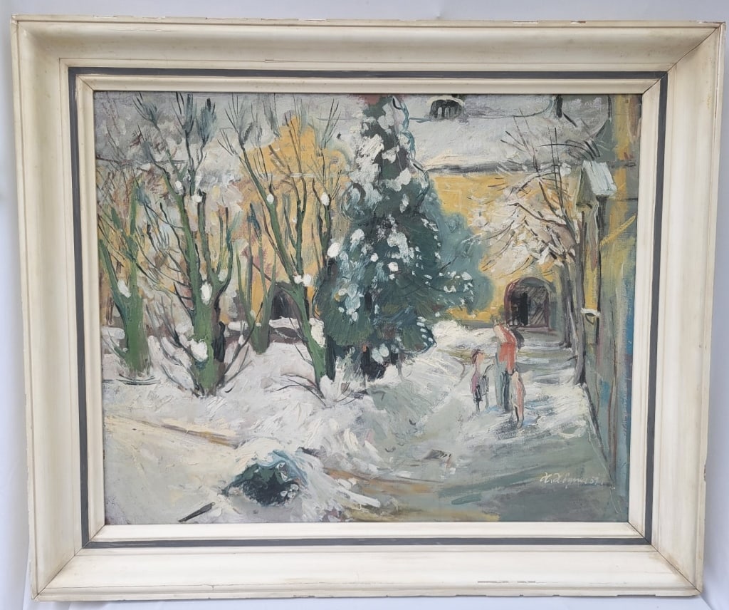 O/C St. Margaret's Berlin by Hugo Hogner: O/C St. Margaret's Berlin by Hugo Hogner(1910-1979), size 26" x 32"