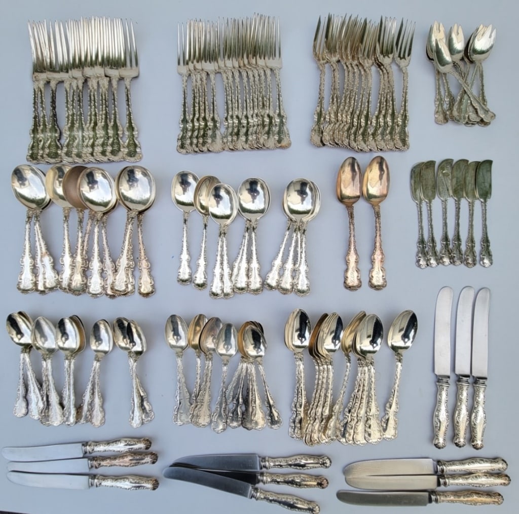 Gorham Strasbourg Sterling Silver Flatware Set Auction