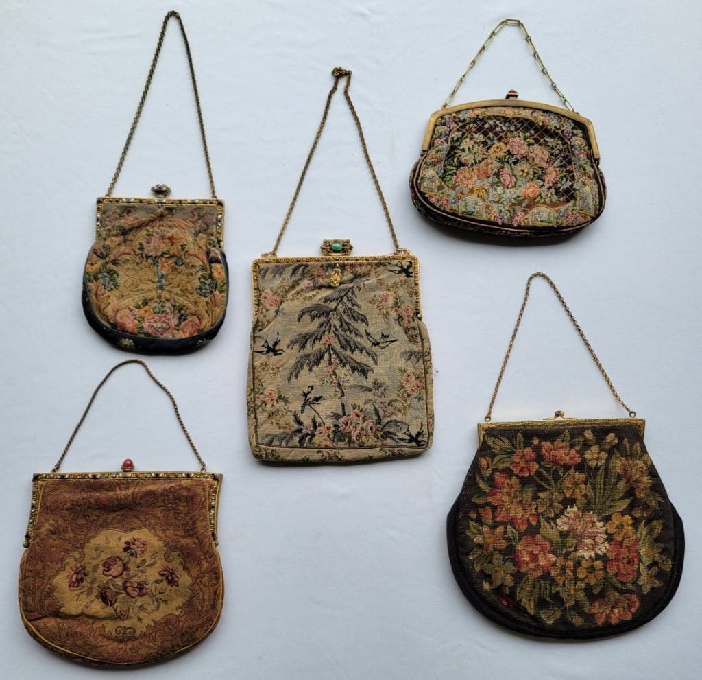 Antique Needlepoint Purses Auction