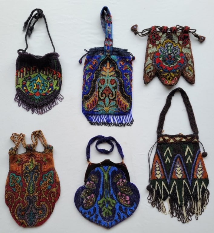 Six 1920's Era Vintage Beaded Bags (1 of 2)