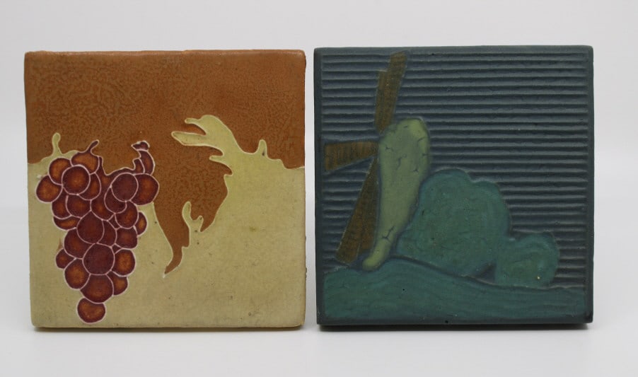Rookwood Pottery Tile & Owens Pottery Tile (1 of 5)