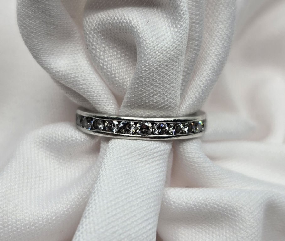 Tiffany & Co Diamond & Platinum  Eternity Band (1 of 3)