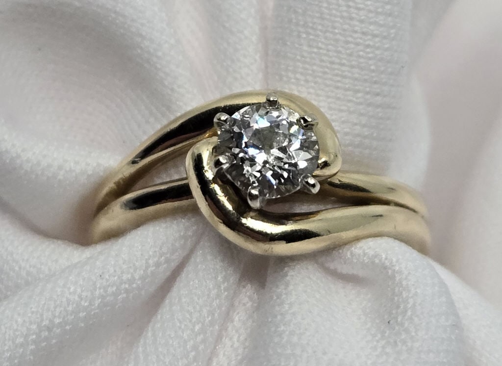 14k Yellow Gold Solitaire Diamond Ring (1 of 5)