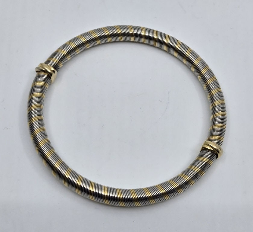 Vintage Cartier 18K Gold & Steel Trinity Bracelet (1 of 6)