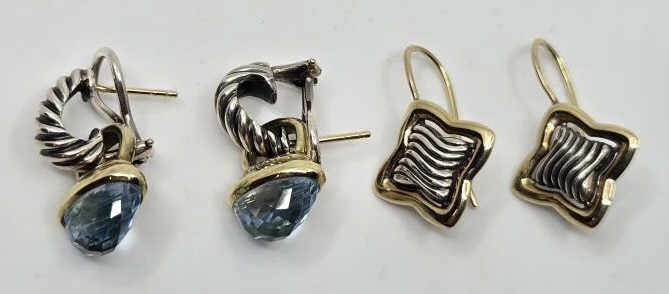 David Yurman 18K & Sterling Earrings (1 of 6)