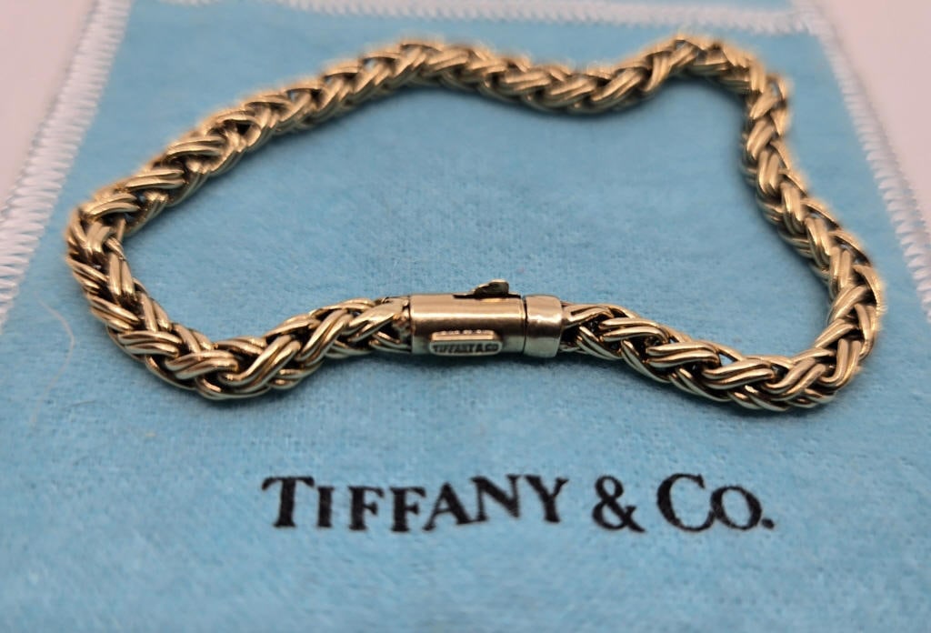 Tiffany & Co. 14K Gold Vintage Rope Chain Bracelet (1 of 4)