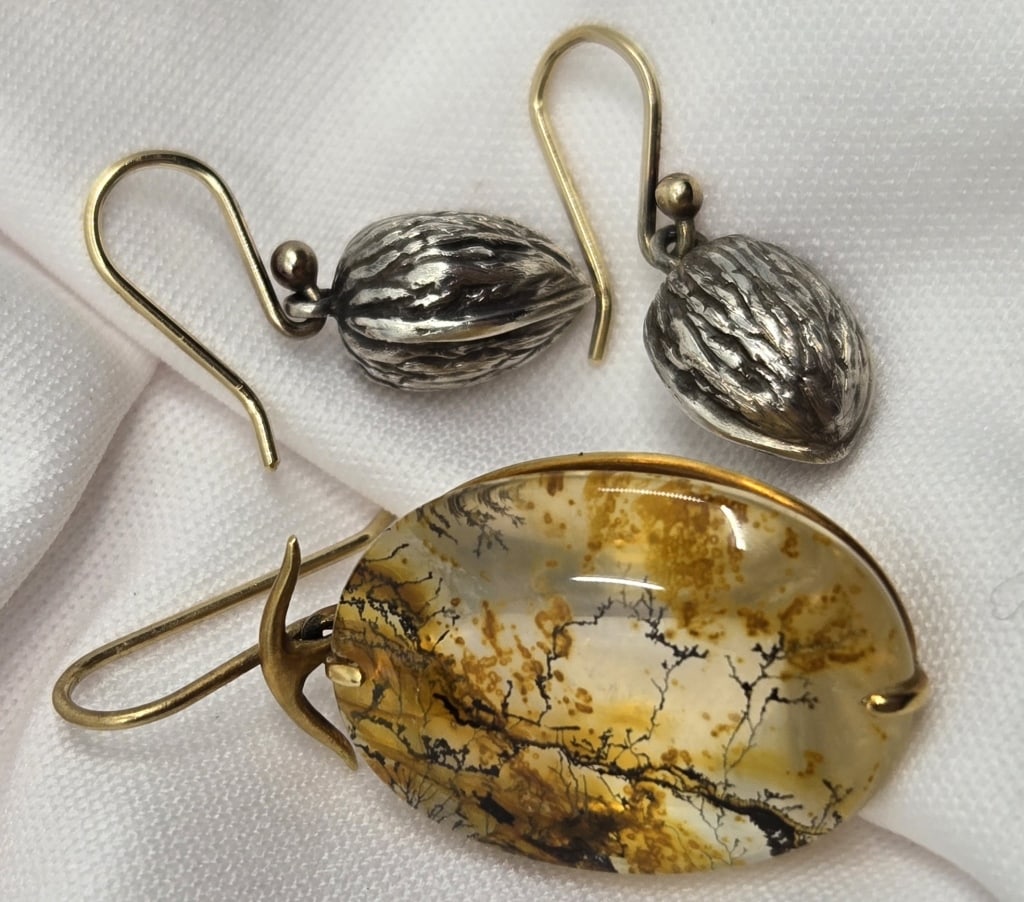 Gabriella Kiss 18K Sterling Walnut Earrings (1 of 5)