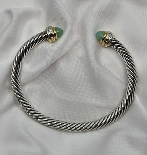 David Yurman 18K Silver Classic Cable Bracelet (1 of 6)