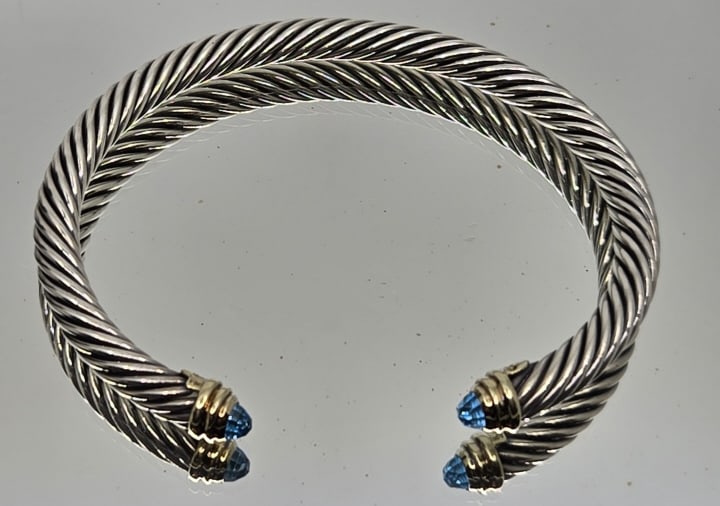 David Yurman 14K Silver Classic Cable Bracelet (1 of 6)