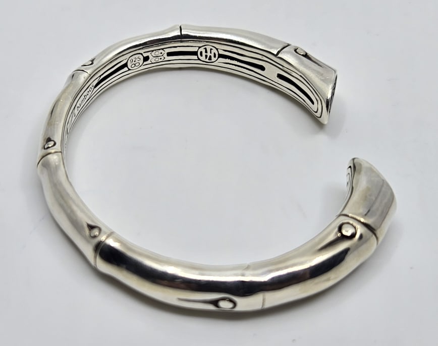 John Hardy Onyx & Silver Cuff Bracelet (1 of 4)