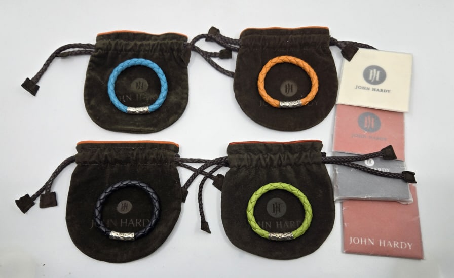 John Hardy Izzy Top | Dusty Hill Bracelet Set: Set of John Hardy Izzy Top | Dusty Hill Sterling & Cord Bracelets