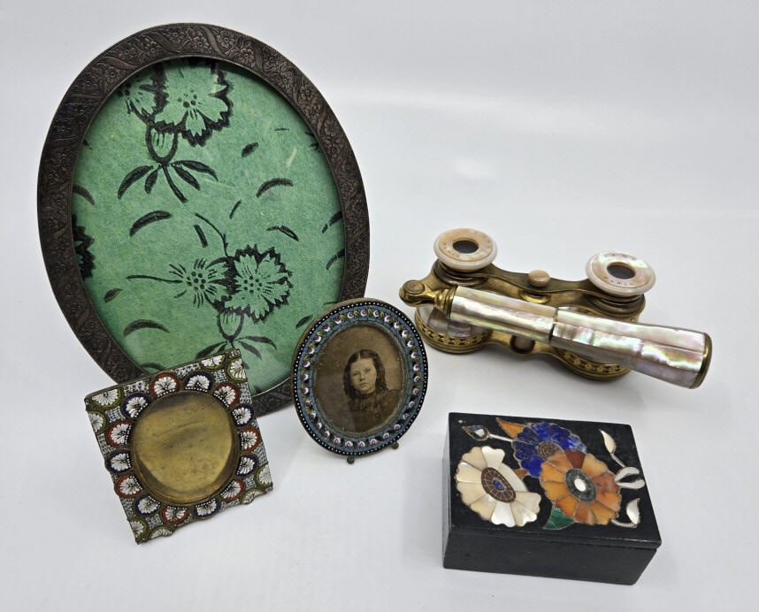 Mosaic Frames, Pietra Dura Box, Opera Glasses (1 of 10)