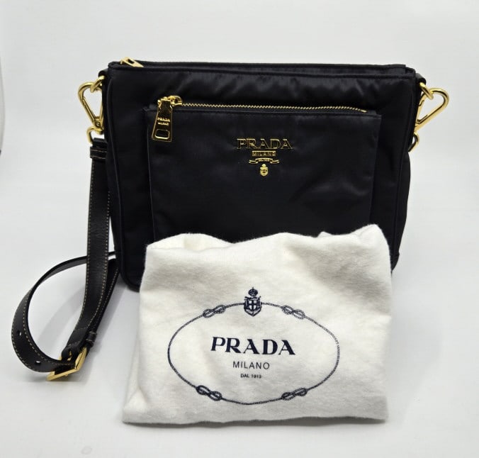 Prada Black Tessuto Nylon & Leather Bag (1 of 16)