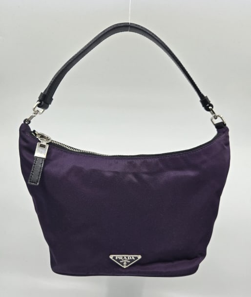 Prada Nylon/Leather Purple Shoulder Bag (1 of 15)