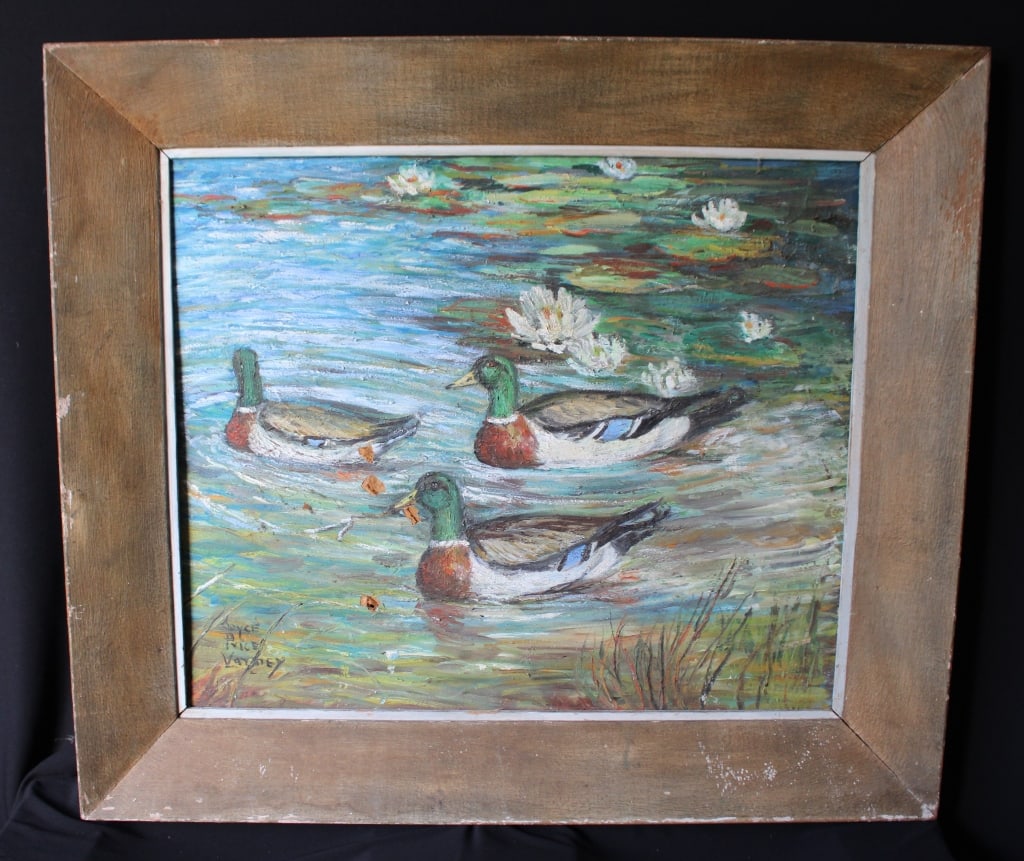 Joyce Price Varney o/b Ducks in A Pond: Joyce Price Varney o/b Ducks in A Pond: size 24" X 30"