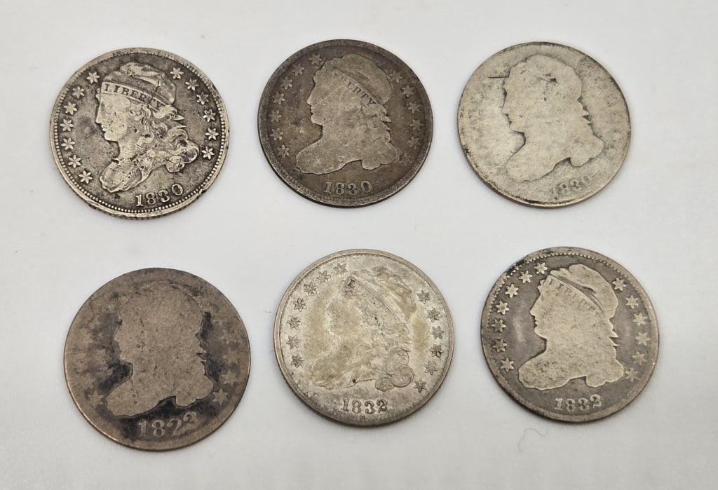 (6) 1823-1832 Capped Bust Dimes (1 of 2)