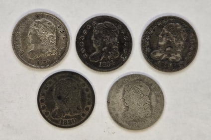 (5) Capped Bust Half Dimes