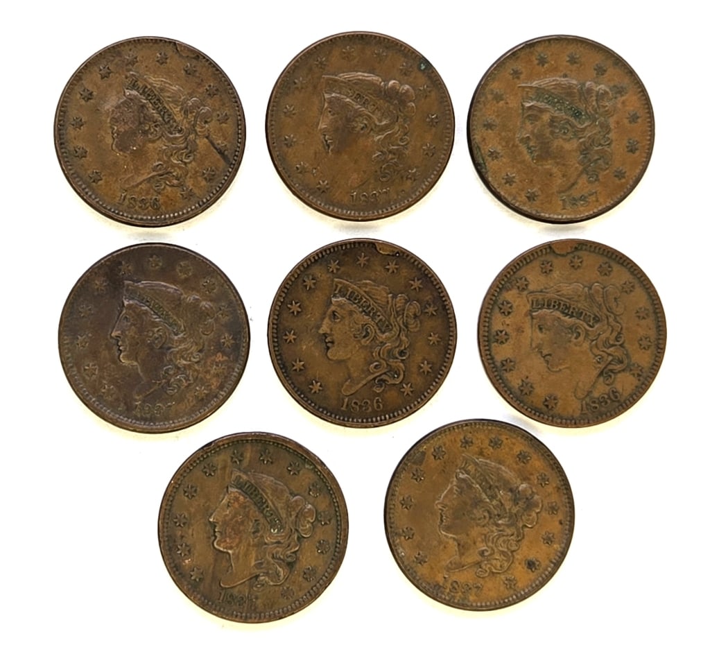 (8) Matron Head Large Cent (1 of 2)