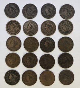 (20) US Large Cents