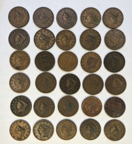 (30) US Large Cents