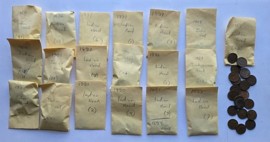 (250) Grouping of Indian Small Cents