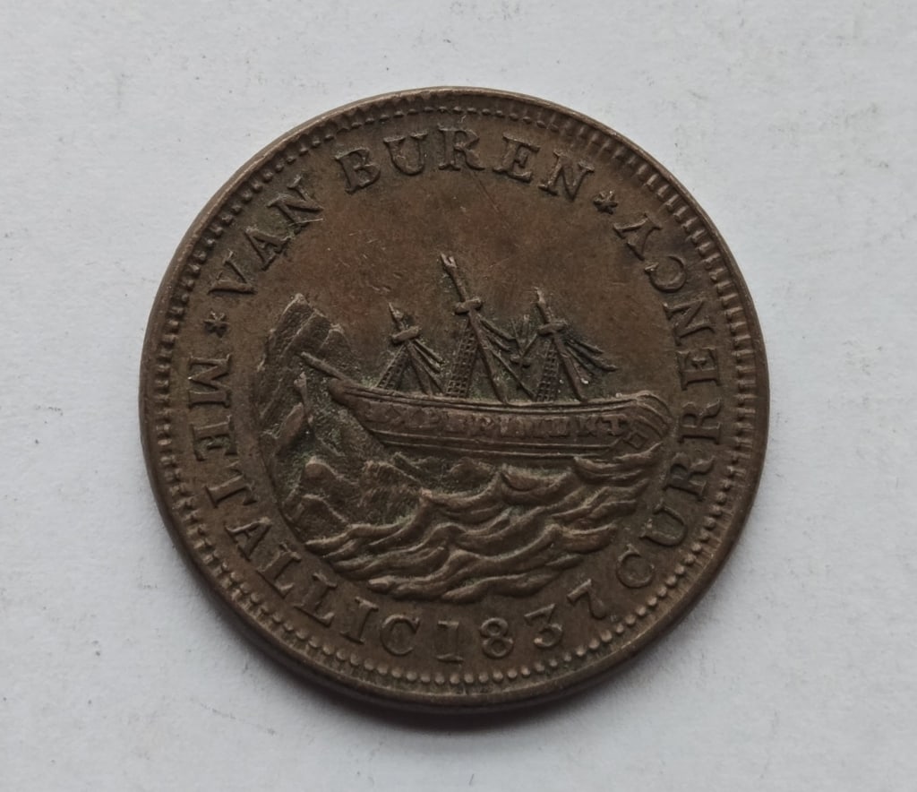 1837 Van Buren Hard Time Token (1 of 2)