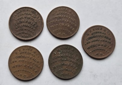 Five  Portsmouth, NH Hard Time Tokens
