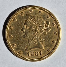 1881 $10 Gold Liberty Eagle