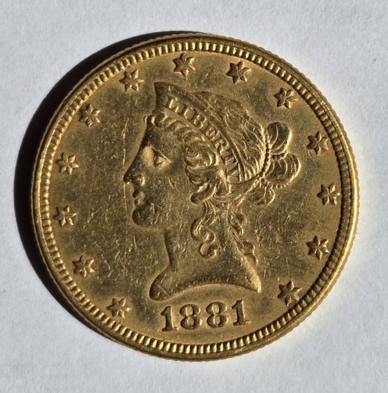 1881 $10 Gold Liberty Eagle (1 of 2)