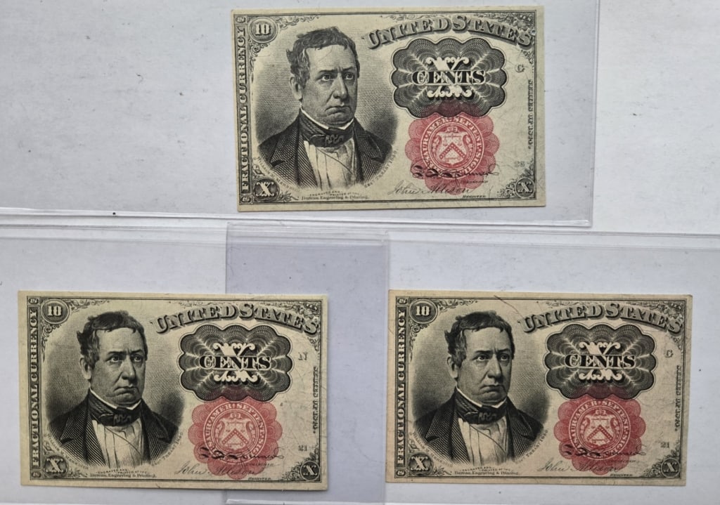 (3) Fifth Issue Fractional Currency: (3) Fifth Issue Fractional Currency Very Good Condition