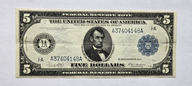 $5 Large Note Series1914  Blue Seal