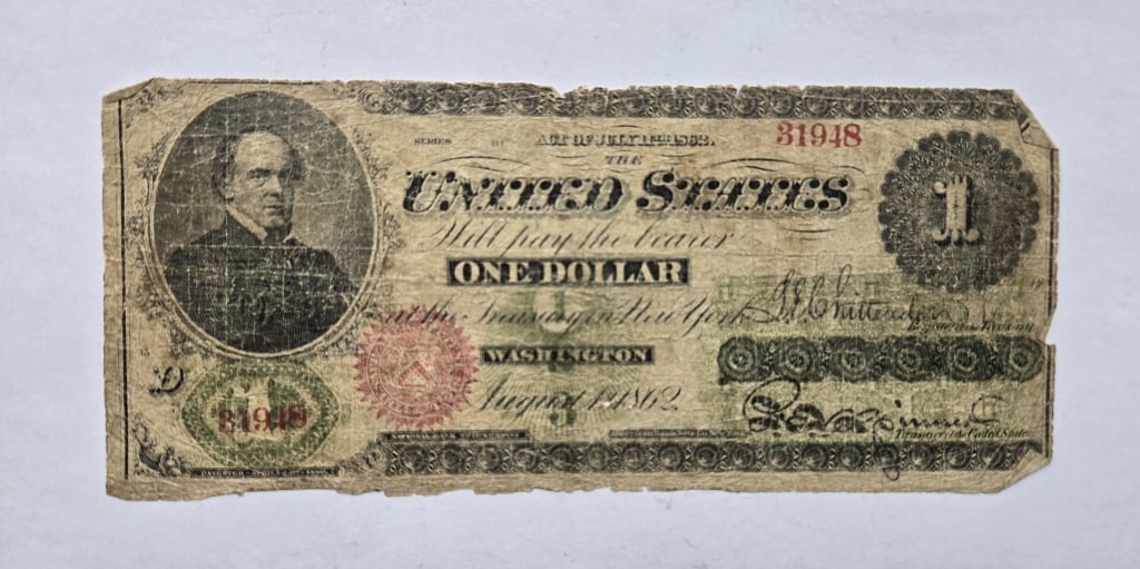 Rare Large Size $1 Series 1862: Rare Large Size $1 Series 1862