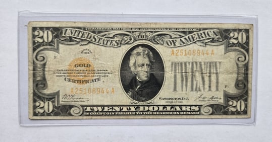 Series 1928 Gold Seal $20 Note